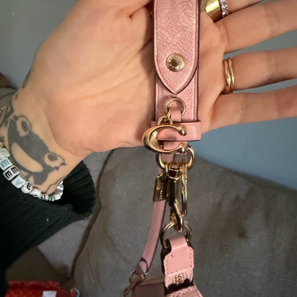 Coach Pink Nolita Shoulder Bag with keychain extender - Picture 6 of 14